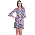 thumbnail image 1 of Moomaya Womens Imprimé Courte Robe Cloche Manches Robes pour les Femmes Vêtements d'Été Occasionnels, 1 of 6