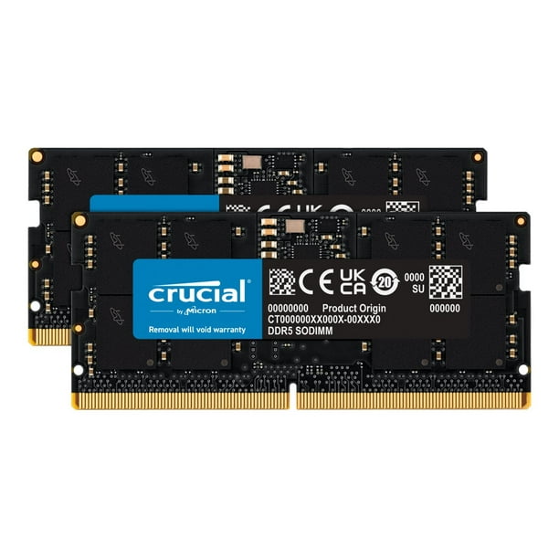 DDR5-4800 32GB Crucial ノートPC用メモリ 32GB Kit (2x16GB) DDR5-4800 SODIMM CL40 (16Gbit) - Walmart.ca