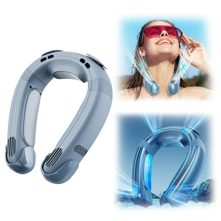 

marioyuzhang Neck Fan Portable 26H Ultra Long Life 9000mAh Semiconductor Rechargeable for Travel/Home/.