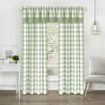 thumbnail image 2 of Woven Trends 2-Pack Semi Sheer Checkered Curtains, Rustic Farmhouse Gingham Curtains for Bedroom, Living Room, Kitchen, 2-Pack Panels, 42" W x 84" L, Light Green, 2 of 6