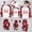 Red, variant on Odeerbi Matching Family Christmas Pajamas Sets Parent-Child Xmas Warm Two-piece Set Kid Home Wear Printed Jammies Set Loungewear Sleepwear for Kids