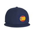 thumbnail image 2 of DouZhe Flat Brim Cap Snapback Hat, Spanish Spain Flag Prints Adjustable Blue Adult Baseball Cap, 2 of 7