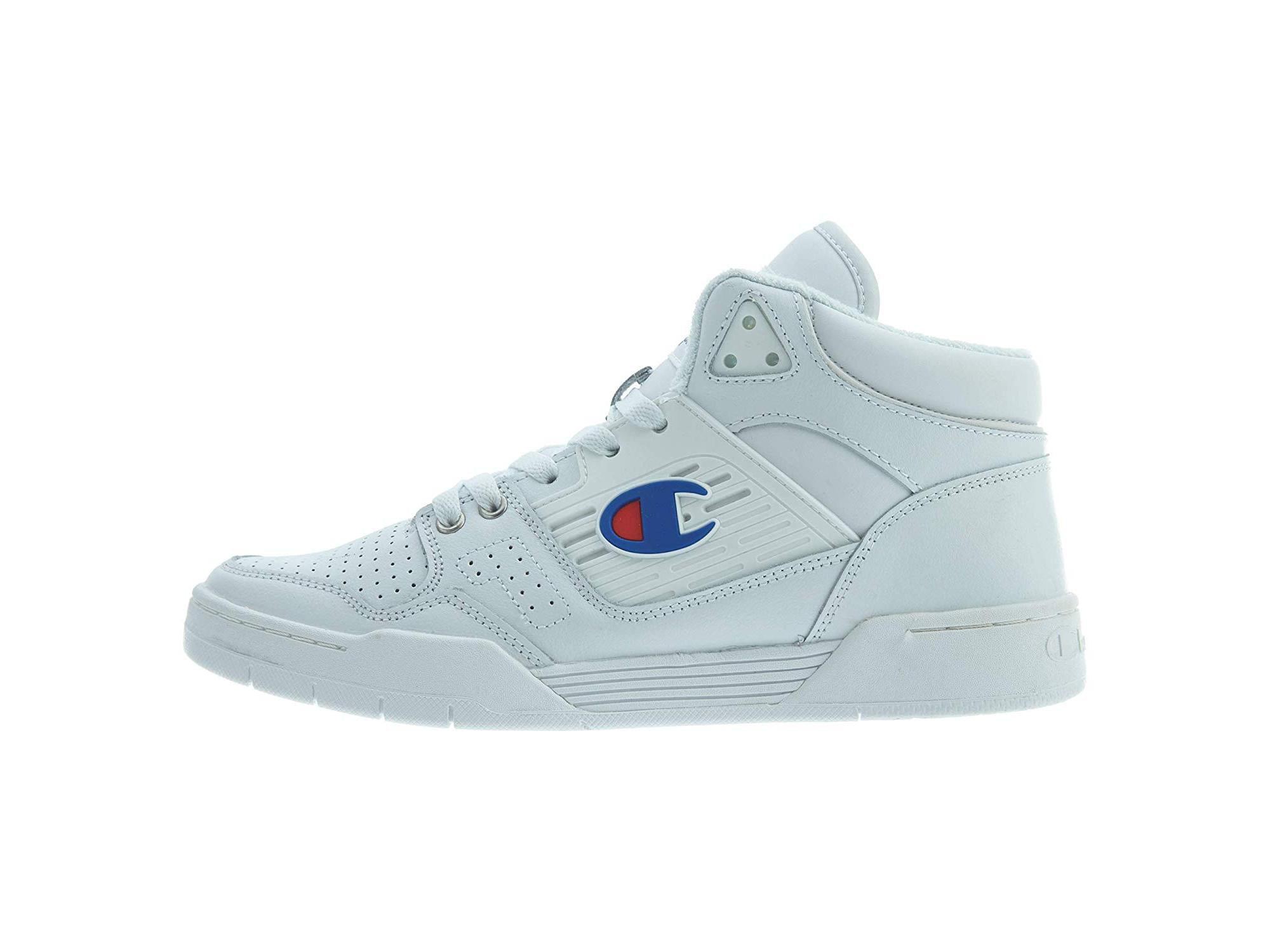 Champion 3 On 3 Mens White Leather Lace 