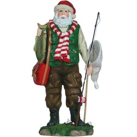 Pipka Lake Fisherman Santa Figurine #22207