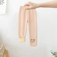 thumbnail image 7 of Zwiiyzr Toddler Girls Winter Leggings Fleece Lined Tights Footless Elastic Cotton Full Length Pants for 2-8 Years Old Khaki, 7 of 7