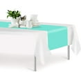 thumbnail image 3 of Aqua 1 Pack Premium Disposable Plastic Table Runner 14 x 108 Inch. Decorative Table Runner for Dinner Parties & Events, Decor By Grandipity, 3 of 3