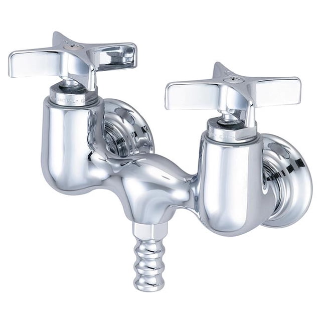2 Hole Two Handle Leg Tub Faucet - Polished Chrome