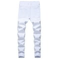 thumbnail image 2 of Jeans for Men Straight Leg Streetwear Fashion Solid Color Daily Trousers Stretch Casual Versatile Outdoor Denim Pants, 2 of 8