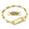 thumbnail image 1 of MedicEngraved Yellow Gold Stainless Steel Custom Medical Alert Bracelet - 6mm Infinity Link, 1 of 7