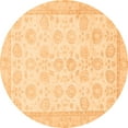 thumbnail image 1 of Ahgly Company Indoor Round Oriental Orange Traditional Area Rugs, 3' Round, 1 of 4