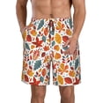 thumbnail image 1 of Balery Colorful Maple Leaves Traje de Baño Estilo Hawaiano para Hombre, Shorts de Secado Rápido con Bolsillos-Large, 1 of 6