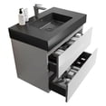 thumbnail image 4 of CITTANEO 36 inch Floating Bathroom Vanity with Black Sink, Modern Bathroom Cabinet in White, 4 of 7
