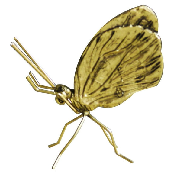 WEUVEB Brass Butterfly Statue Vintage Ornament For Office Decor Outdoor Use 1 Pcs