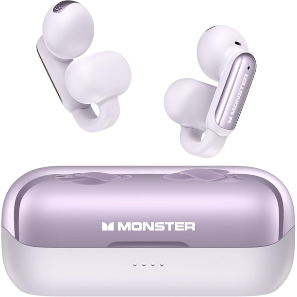 Monster Open Ear AC601, Audifonos Bluetooth 5.4, con Estéreo HiFi, Llamadas Claras ENC, Tiempo de Reproducción 21h, Carga Rápida, Toque, Auriculares Inalámb