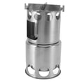 thumbnail image 2 of Rupoun Portable Wood Burning Camp Stove Stainless Steel Collapsible Outdoor Camping Stove Set for Backpacking Survival Cooking with Wood Branches Leaves Pine Cones (5.12 inches / 13 cm), 2 of 7