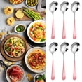 thumbnail image 1 of CRCMUHE Tableware Round Spoon 304 Stainless Spoon Fork Household Cute Small Soup Spoon Thick Round Bottom Eating Spoon, 1 of 9