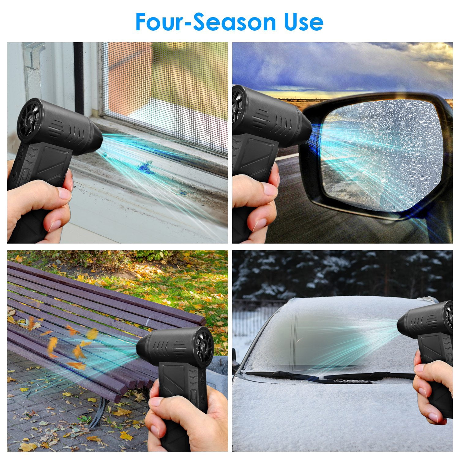 Imountek Cordless Air Duster 150000RPM, Compressed Air Blower for Cleaning with LED Light, Rechargeable Electric Air Duster for Keyboard PC Car