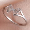 thumbnail image 3 of Stainless Steel Cute Dainty Butterfly Style Birthday Christmas Promise Statement Ring, 3 of 3