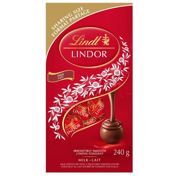 Truffes LINDOR au chocolat au lait de Lindt – Sachet (240 g) 240g Sachet