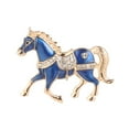 thumbnail image 5 of bestolf Horse Brooch Alloy Enamel Pin with Rhinestones Inlaid Clothes Hats Bags Collar Badge Fashion Accessories, 5 of 8