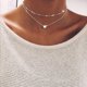 thumbnail image 4 of 2PC corazón de cuentas colgante collar de capas de circonio corazón de doble hebilla collares de cristal de la cadena de joyería para las mujeres niñas, 4 of 4