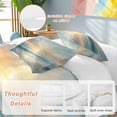 thumbnail image 2 of 3 Piece Ocean Sunrise Coastal Duvet Cover Set Queen Size, Microfiber Comforter/Quilt Cover with Corner Ties and 2 Pillowcases, Summer Beach Abstract Art All Season Soft Bedding with Zipper Closure, 2 of 8