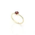 thumbnail image 3 of Garnet Rings Round Cut Gemstone Engagement Ring Gold over 925 Sterling Silver Ring, 3 of 5