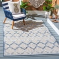 thumbnail image 3 of SAFAVIEH Cabana Burke Geometric Indoor/Outdoor Area Rug, Grey/Blue, 5'3" x 7'7", 3 of 13