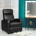 thumbnail image 2 of Gymax Fauteuil Inclinable de Massage avec 2 Nœuds Vibrants et Angles Réglables, Cuir PU Noir, 2 of 10