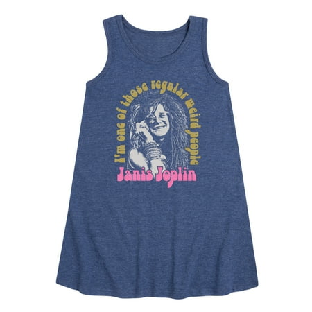 

Janis Joplin - One Of Those Regular Weird People - Toddler and Youth Girls A-line Dress