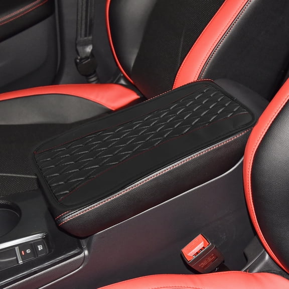 ETEREAUTY Black Car Armrest Cushion Soft Breathable Center Console Pad Easy Install for Vehicle Interior