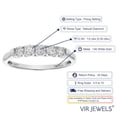 thumbnail image 5 of Vir Jewels 1/2 CTTW 5 Stone Diamond Ring Engagement Bridal in 14K White Gold Round Prong Size 8 Female Adult, 5 of 9