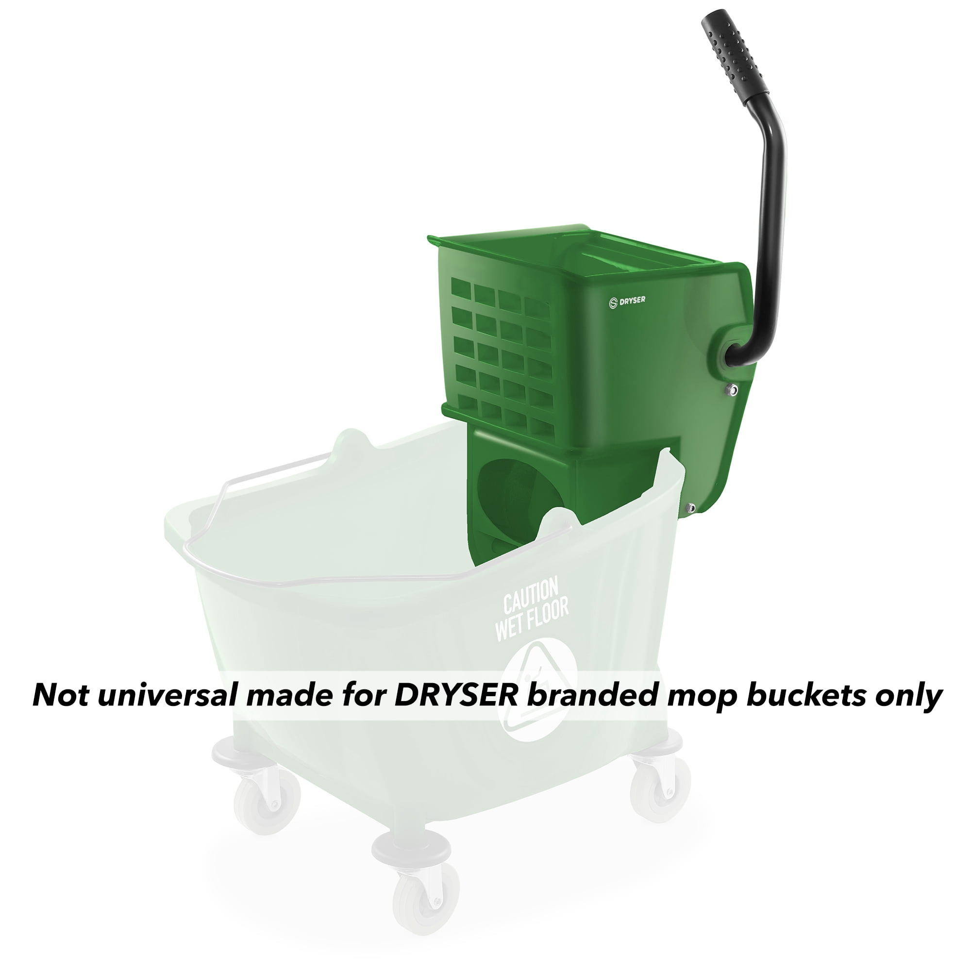 Dryser Side Press Wringer Replacement for Commercial Mop Bucket, 26 and 33 qt. - Green