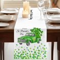 thumbnail image 3 of Table Runners 90 Inches Long Dress Scarves, St. Patrick's Day Farmhouse Coffee/Dining/Kitchen Table Runner for Living Room, Spring Lucky Shamrocks Grass Truck 13x90 Inch, 3 of 9