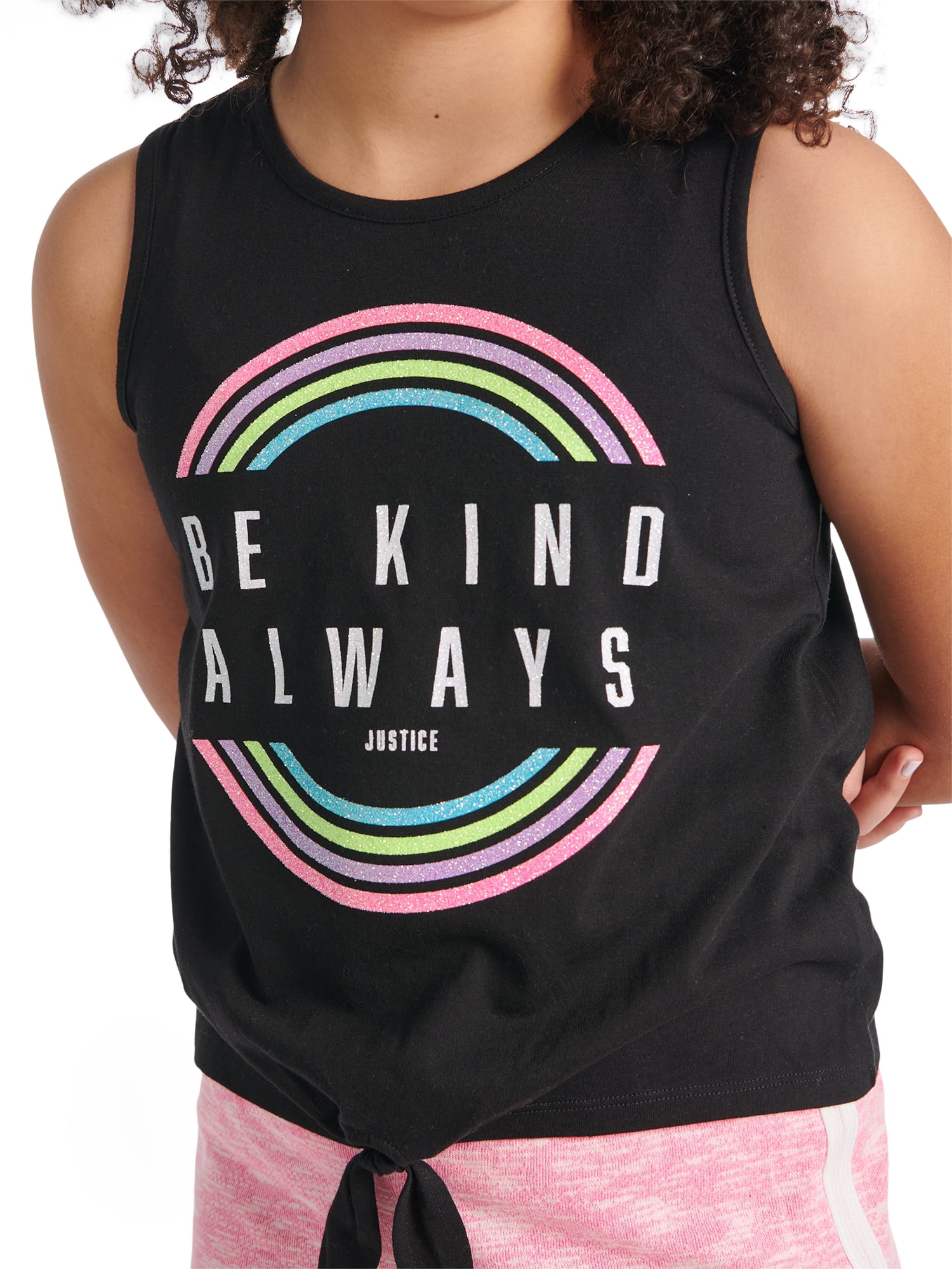 Justice Girls Graphic Tank Set, 3-Piece Pack, Sizes XS(5/6)-XL Plus(16/18 Plus)
