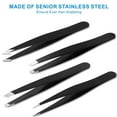 thumbnail image 4 of SNNROO Eyebrow Tweezers Set 4 Piece Professional Stainless Steel Hair Plucker For women（4 pcs）, 4 of 8