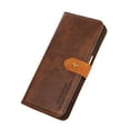 thumbnail image 3 of SaniMore Wallet Case for Samsung Galaxy S23 FE, Wear-resistant PU Leather Case Card Slots Cash Pocket Kickstand Shockproof Anti-fall Full Body Protective Magnetic Case For Galaxy S23 FE, Brown, 3 of 7