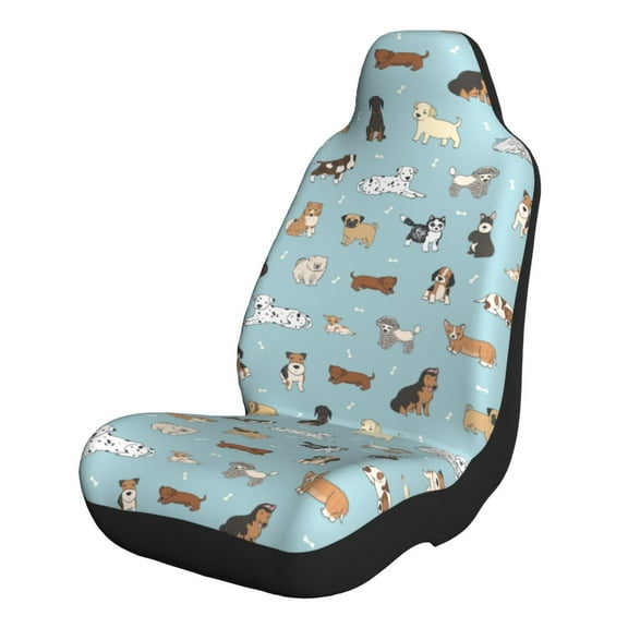 Xecao Dog Pets for Automotive Seat Covers for Cars Trucks and SUVs – Gray Car Seat Covers for Front Seats, Truck Seat Protectors-1