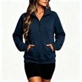 thumbnail image 3 of Asgosdo Women's Sweatshirts Zipper Long Sleeve Lapel Oversized Pullover Casual Fashion Lightweight Fall Tops, 3 of 5