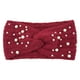 thumbnail image 1 of Sonducket Manténgase abrigado con estilo, cómodo calentador de orejas, diadema de invierno, diademas cruzadas de punto Nueva Perla, portátil Accesorios de disfraces azufaifo rojo, 1 of 6