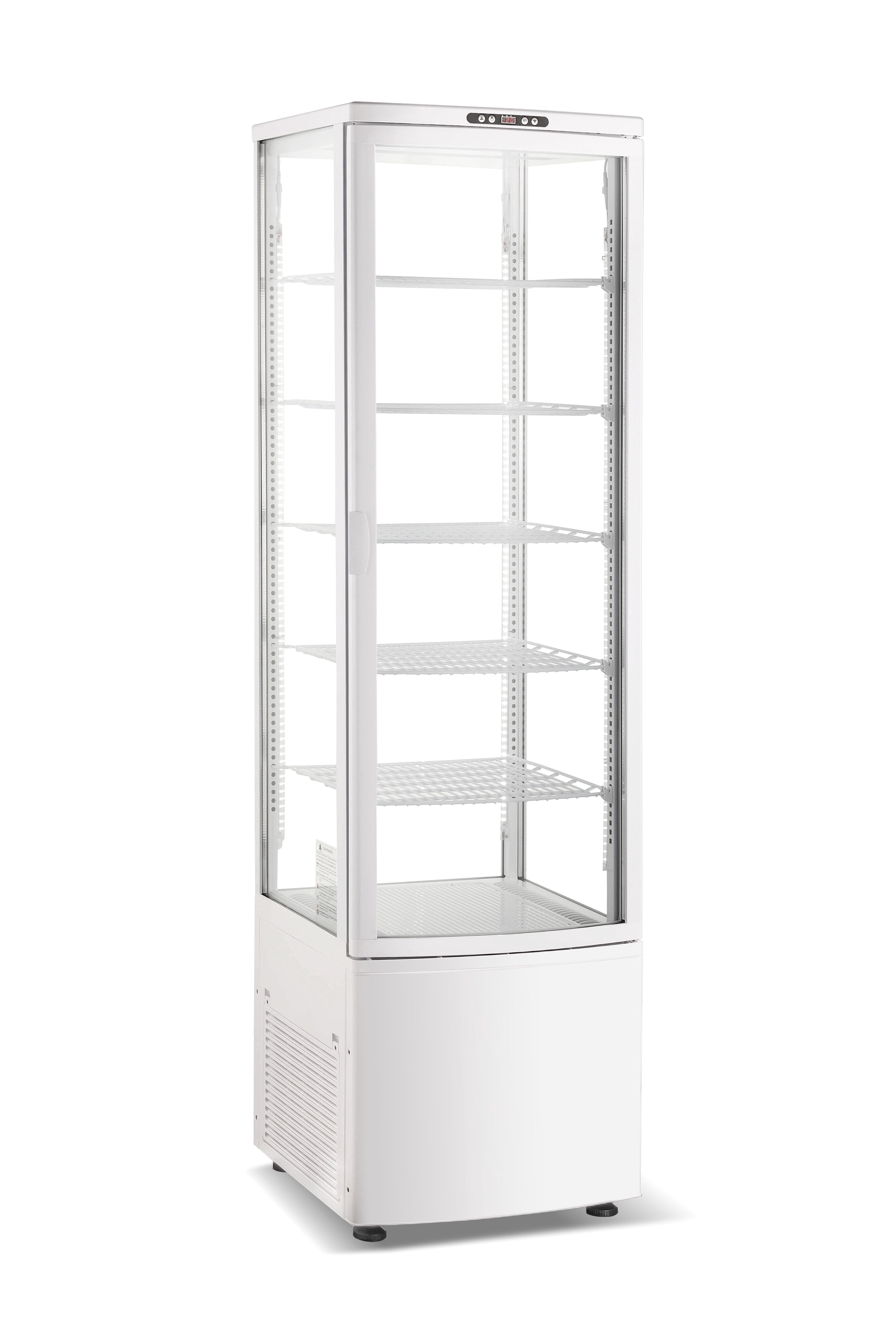 Commercial Refrigerator Display Case, 9.8 Cu.FT Display Fridge Single-Door Pastry Display Case with Interior LED Lighting, Double-Layered Glass Commercial Countertop Bakery Display Refrigerator