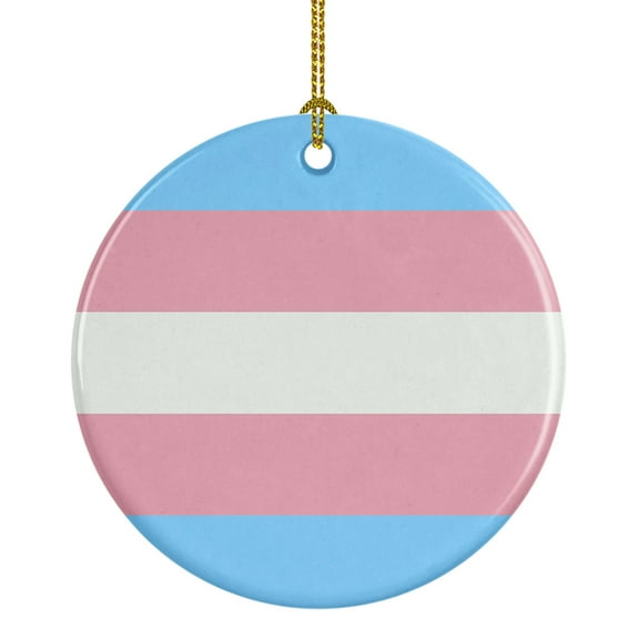 Transgender Pride Ceramic Ornament