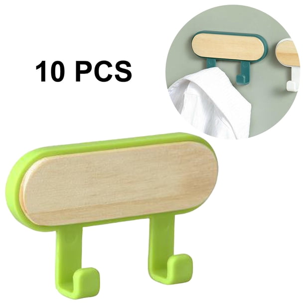 10 Uds. Perchero en , soporte de llaves portátil sin clavos con gran capacidad de carga para bolsas de Verde Macarena Perchero montado en la pared
