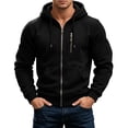 thumbnail image 5 of hoksml Men's Full Zip Up Hoodie Jacket Multi Pockets Casual Outerwear for Daily Wear Fall Work Travel Comfort, 5 of 8