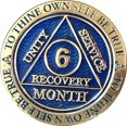 thumbnail image 1 of 6 Month AA Medallion Reflex Blue Gold Plated Chip, 1 of 7