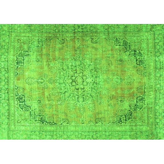 Ahgly Company Indoor Rectangle Persian Green Traditional Area Rugs, 2' x 3'