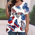 thumbnail image 2 of VerPetridure Patriotic Shirts for Women American Flag Shirt 4th of July Short Sleeve Crew Neck Graphic Tee USA Star Stripes Tops, 2 of 5