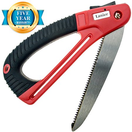 Lanier Hand Pruning Saw - Folding 7 Inch Blade and Ergonomic Handle Make Quick Work Of Garden (Best Hand Saw For Trees)