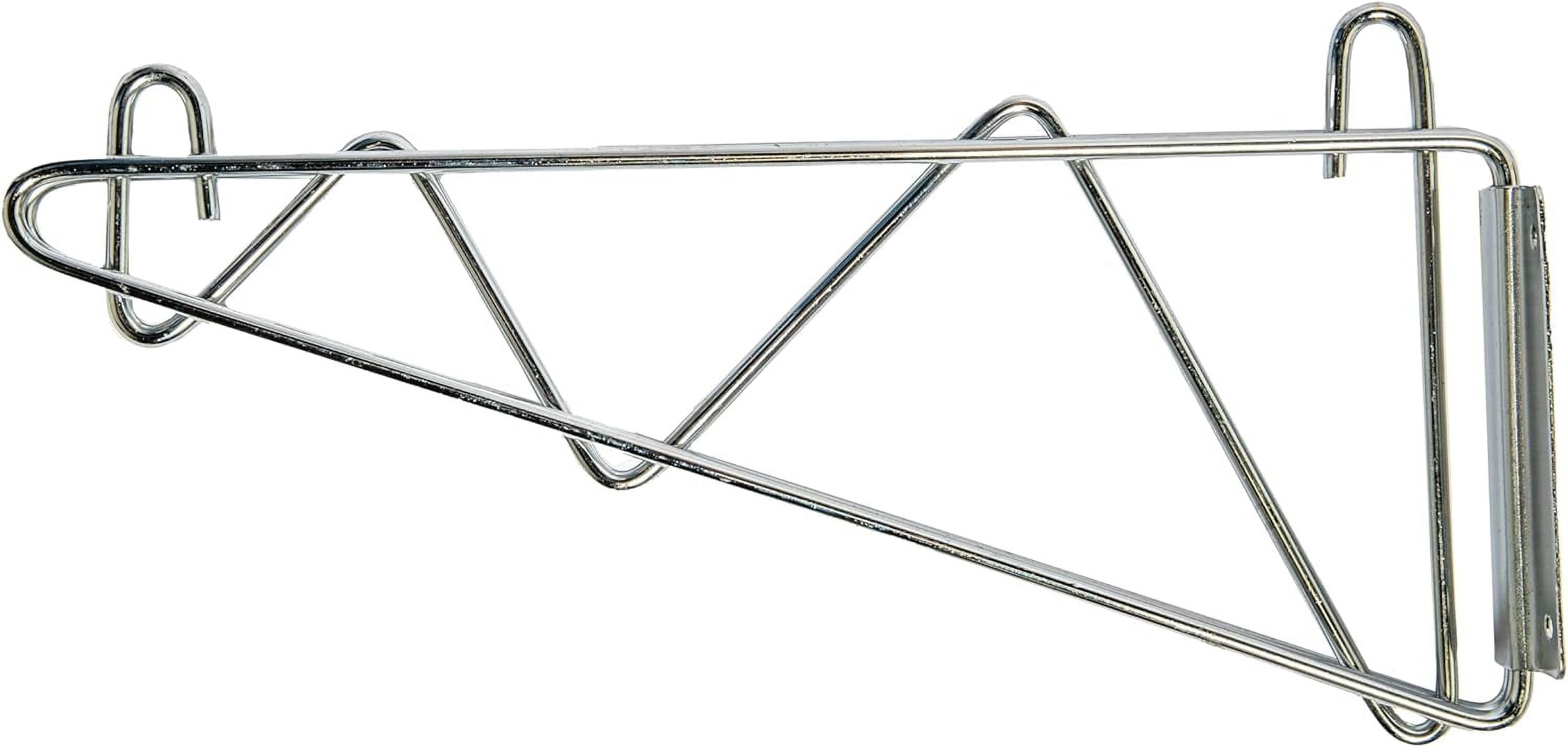 Wall Mounting Bracket for Chrome Wire Shelving - Set of 2 Brackets - NSF Certified