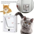 thumbnail image 3 of Puerta con trampilla para gatos, puerta para mascotas con bloqueo de 4 vías, puerta para gatos resistente a la intemperie, puerta para mascotas resistente a la intemperie de fácil instalació, 3 of 5
